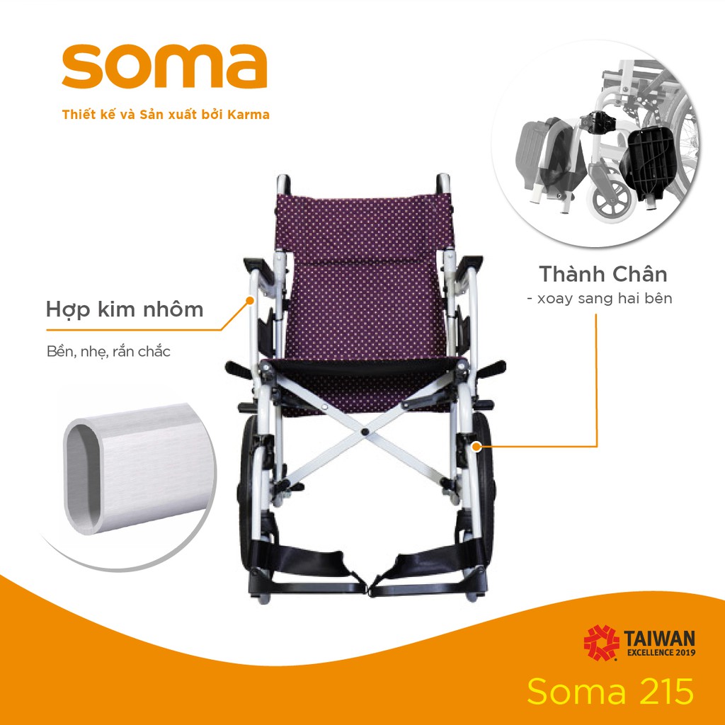 Xe lăn gấp gọn Karma SOMA 215