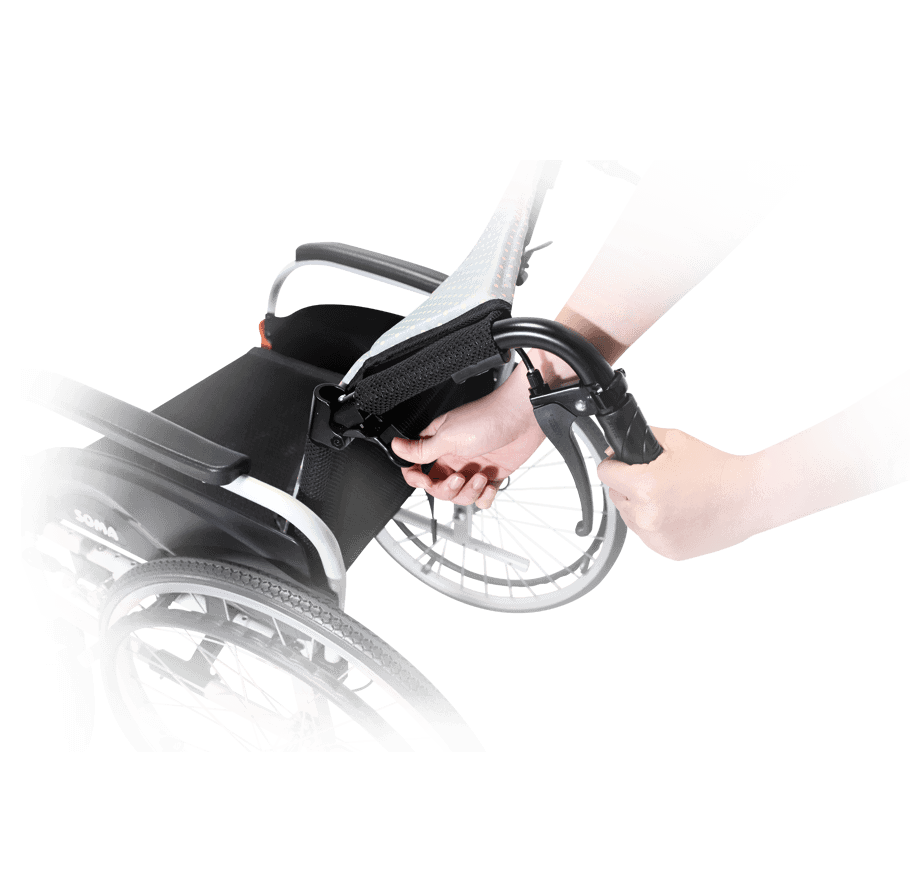 Gập phần tay đẩy để gấp gọn