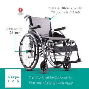 Xe lăn công thái học cao cấp S-Ergo 125