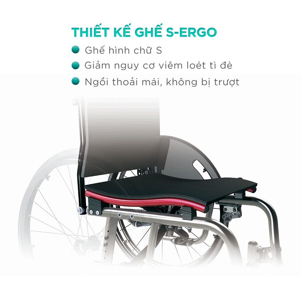 Xe Lăn Gấp Gọn Cao Cấp Ergo Lite