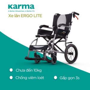 Xe Lăn Gấp Gọn Cao Cấp Ergo Lite