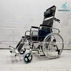 Xe Lăn Lucass X607 – Xe Lăn Bô Vệ Sinh, Ngả Lưng, Nâng Chân