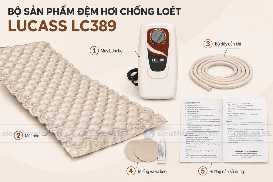 Nệm Hơi Chống Loét Lucass LC389