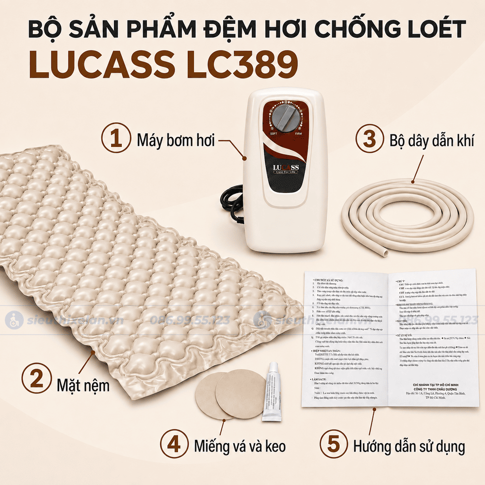 nệm hơi chống loét lucass lc 389
