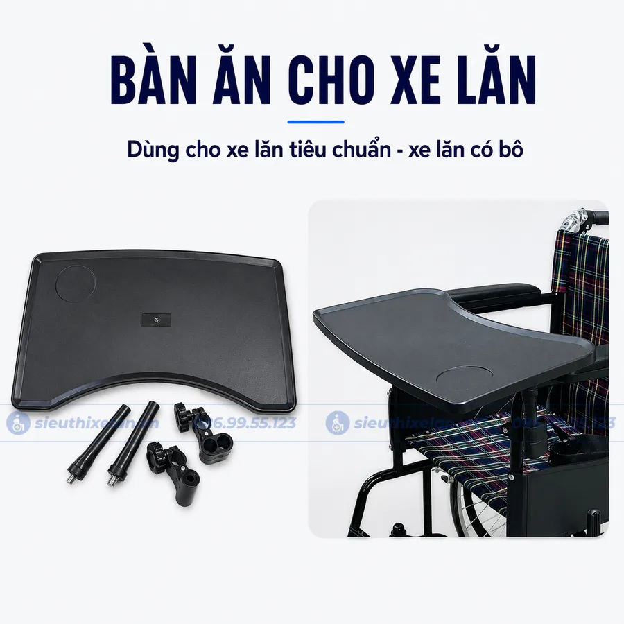 bàn ăn xe lăn