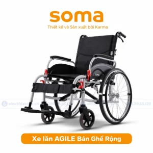 Xe Lăn Tay Cao Cấp Agile Pro Ghế Rộng