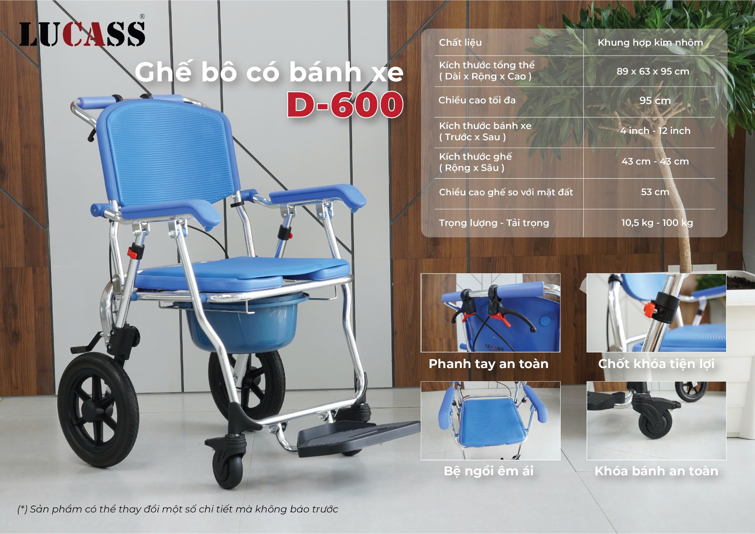 Xe Bô Tắm Đa Năng Lucass D600