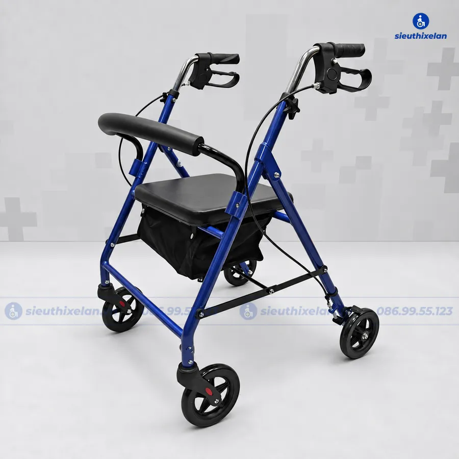 Khung Tập Đi Có Ghế Ngồi Oromi T05 | Màu Xanh
